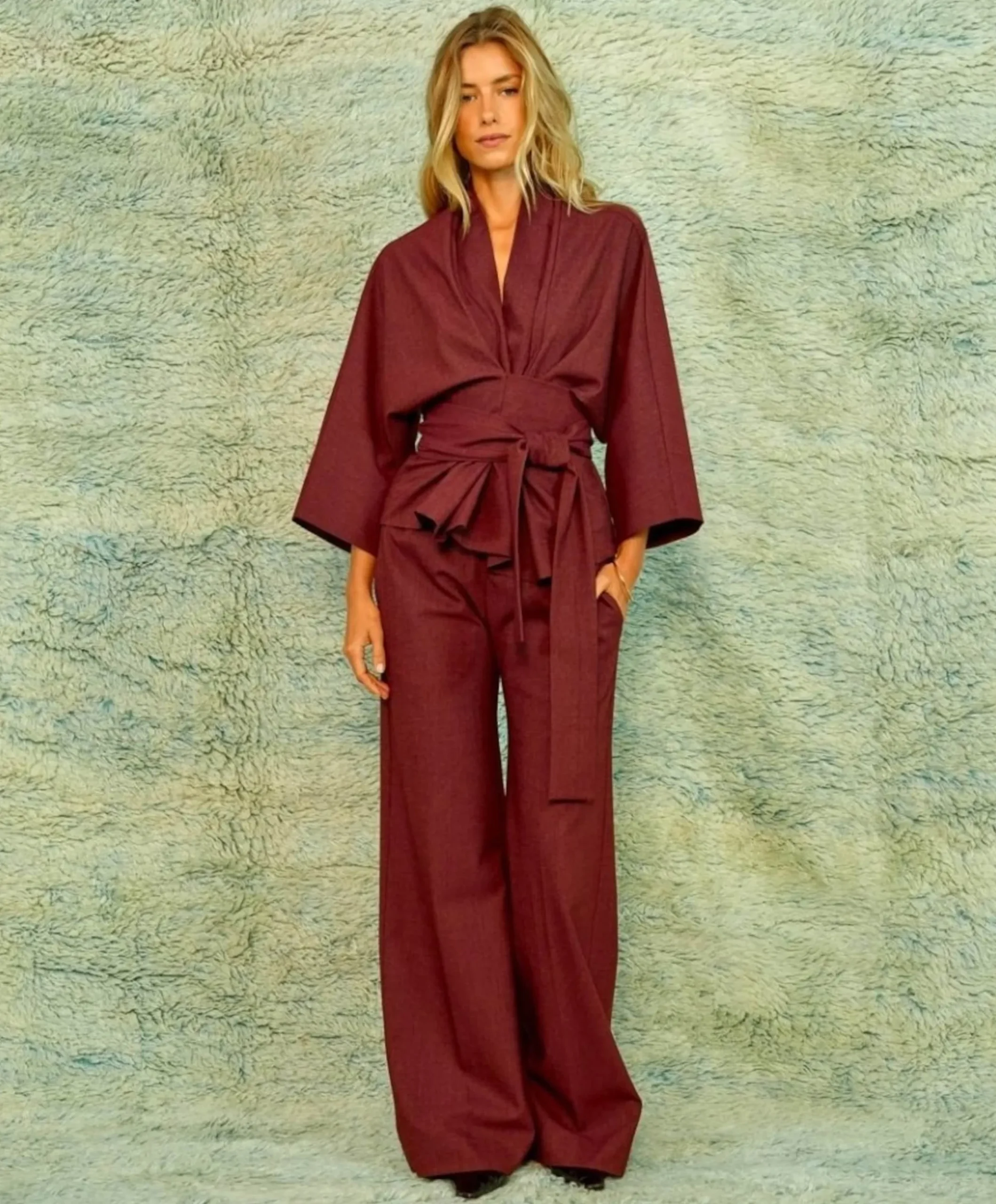 Dames blouse bordeaux