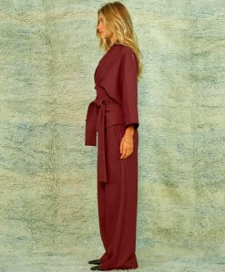 Dames blouse bordeaux