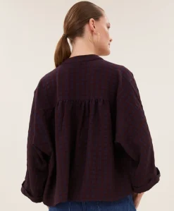 Dames blouse bordeaux