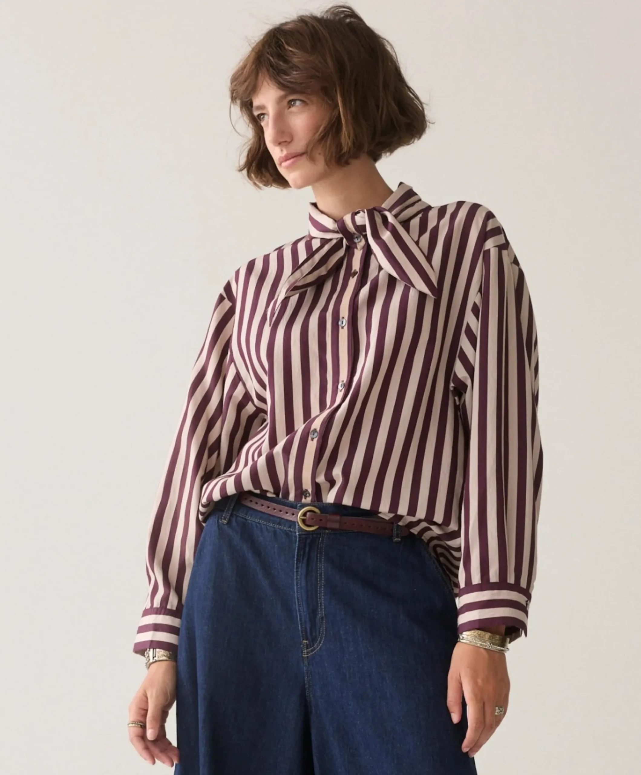 Dames blouse bordeaux