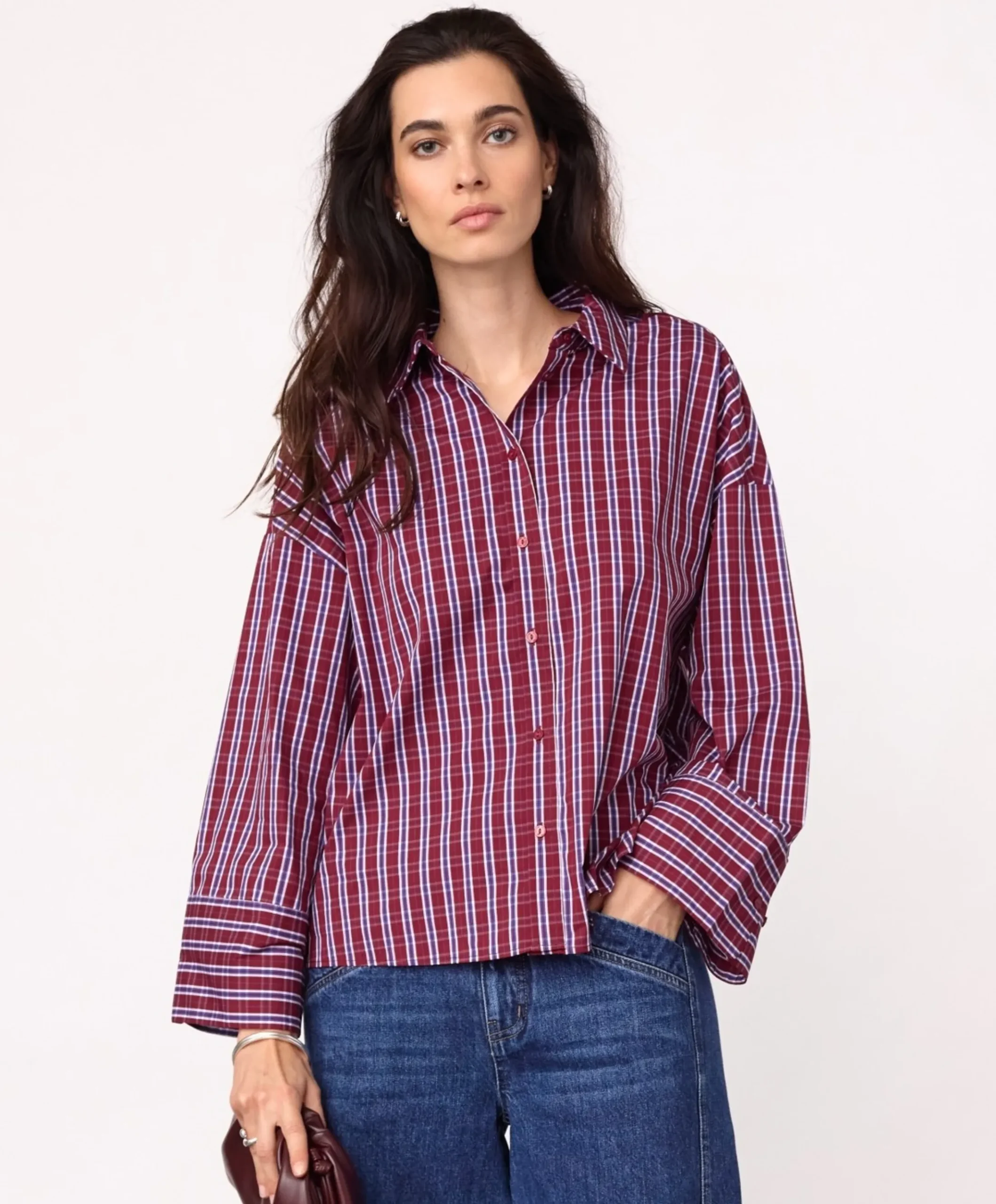 Dames blouse bordeaux