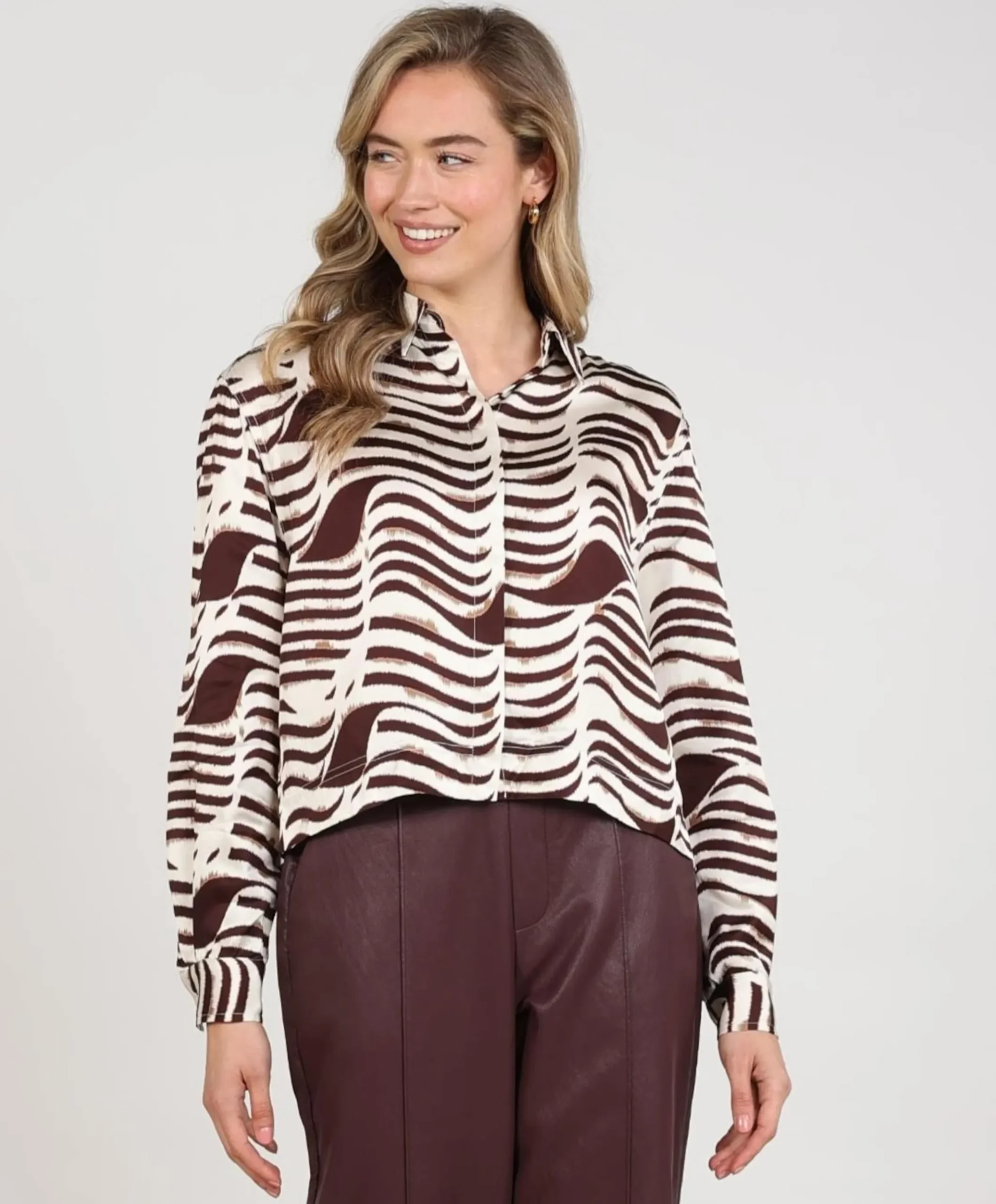 Dames blouse bordeaux