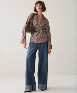 Dames blouse bordeaux