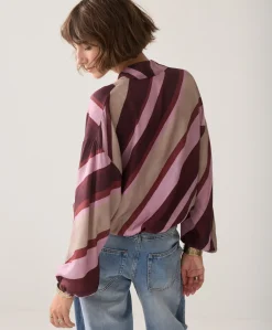 Dames blouse bordeaux