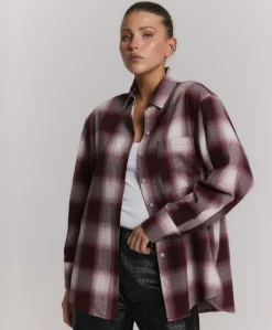 Dames blouse bordeaux