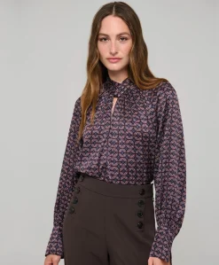 Dames blouse bordeaux