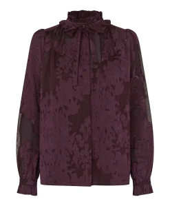 Dames blouse bordeaux