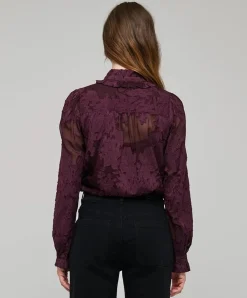 Dames blouse bordeaux