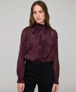 Dames blouse bordeaux