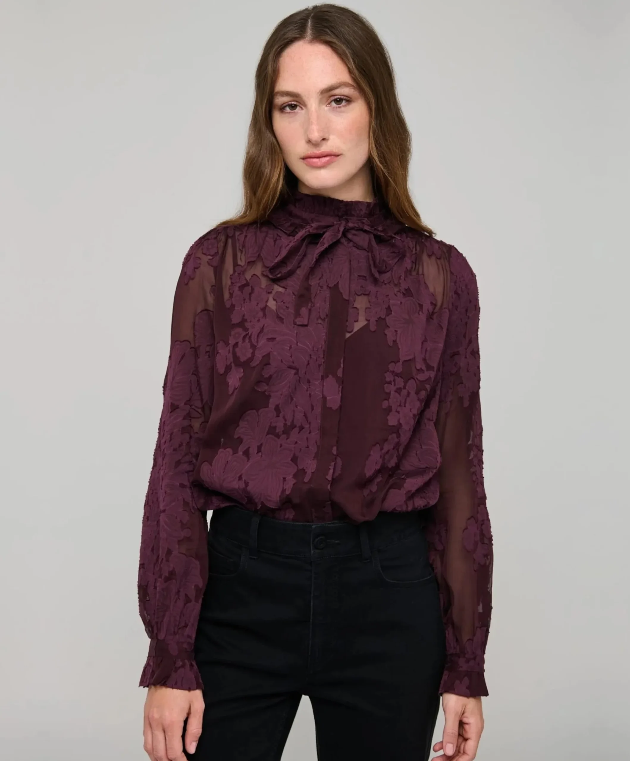 Dames blouse bordeaux