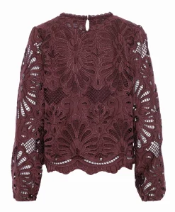 Dames blouse bordeaux