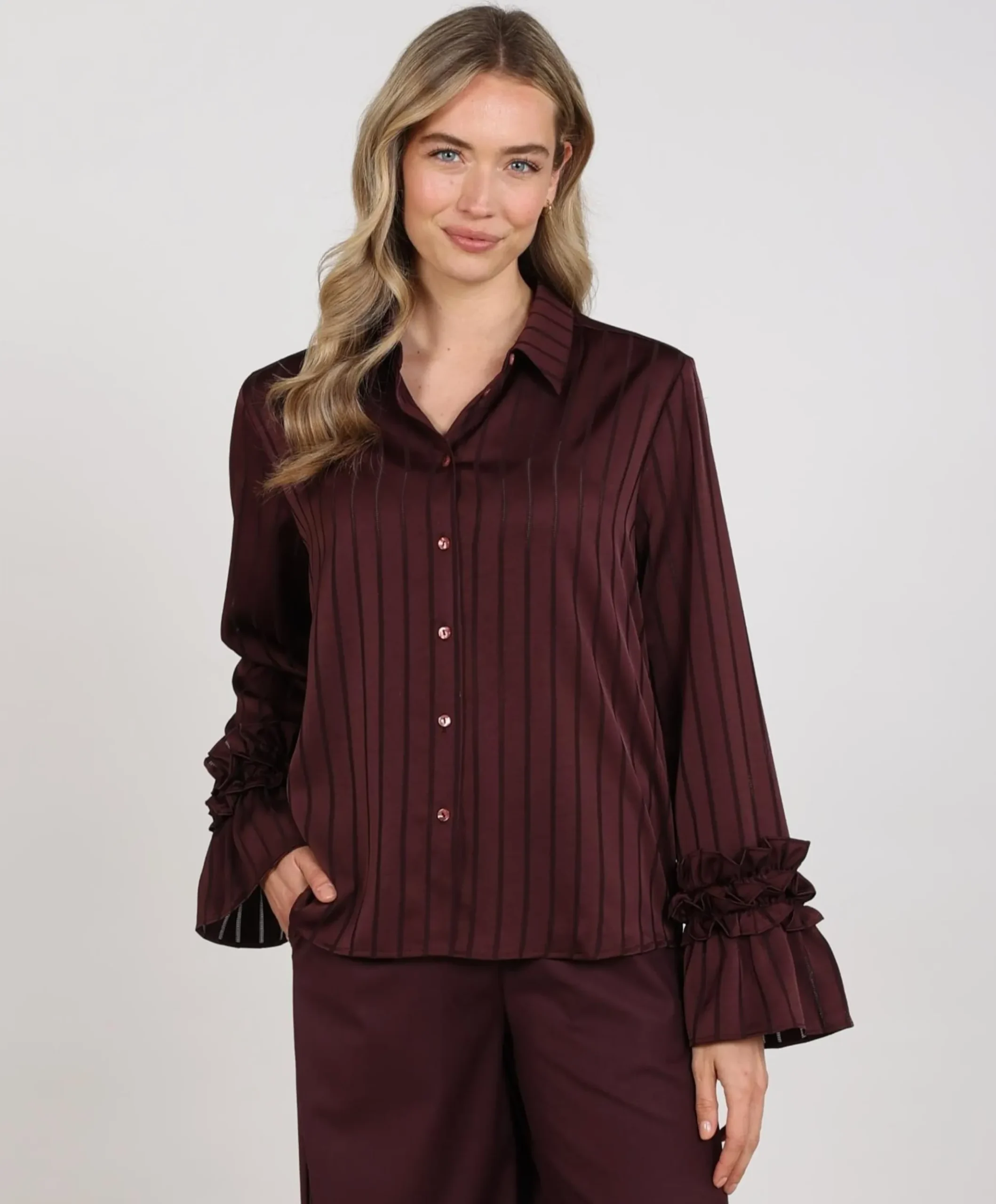 Dames blouse bordeaux