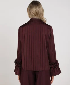 Dames blouse bordeaux