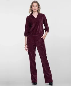 Dames blouse bordeaux