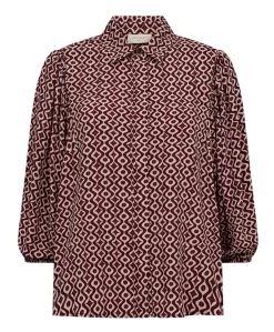 Dames blouse bordeaux