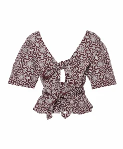 Dames blouse bordeaux