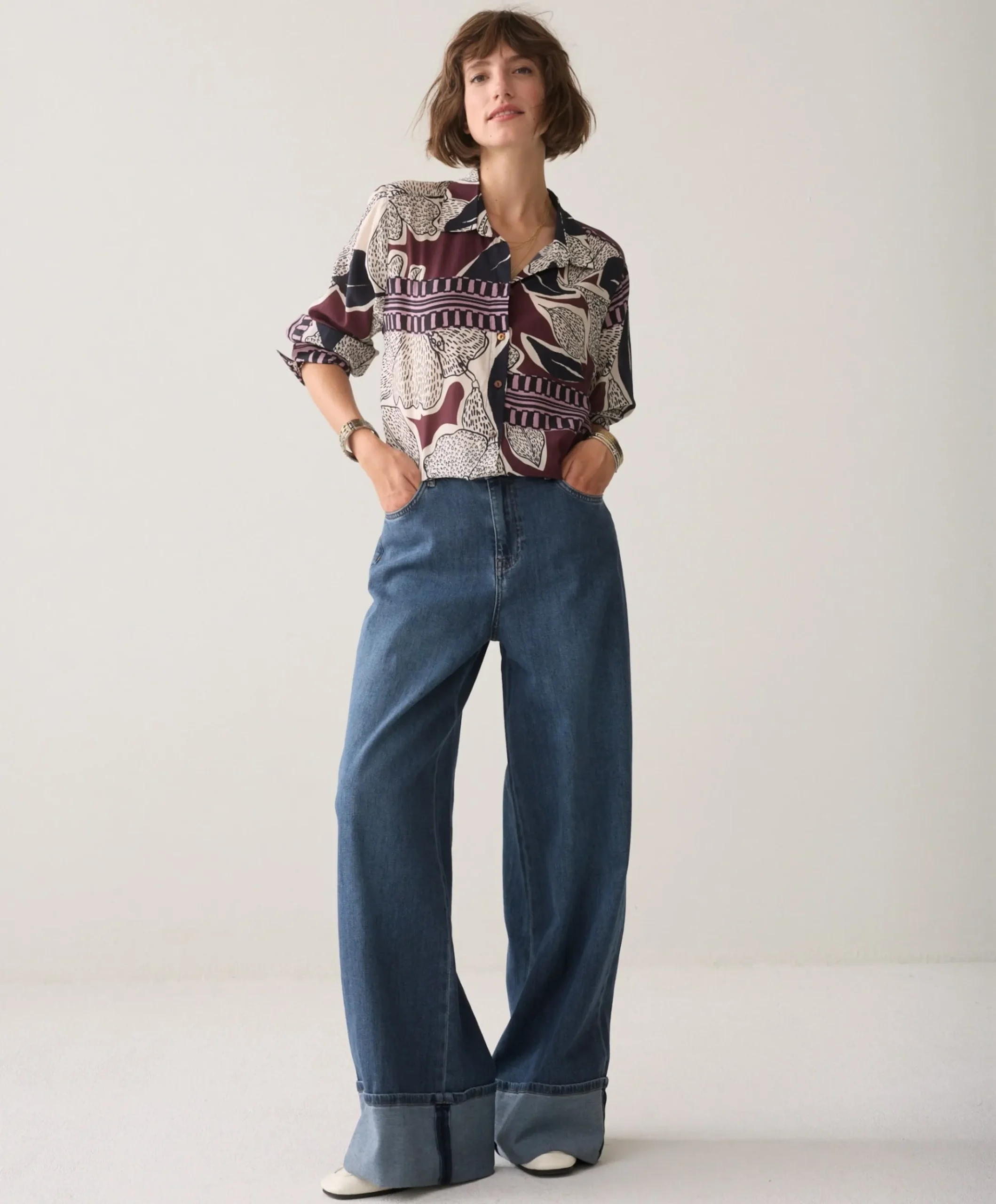 Dames blouse bordeaux