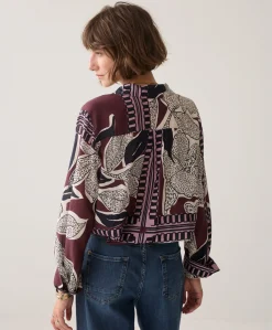 Dames blouse bordeaux