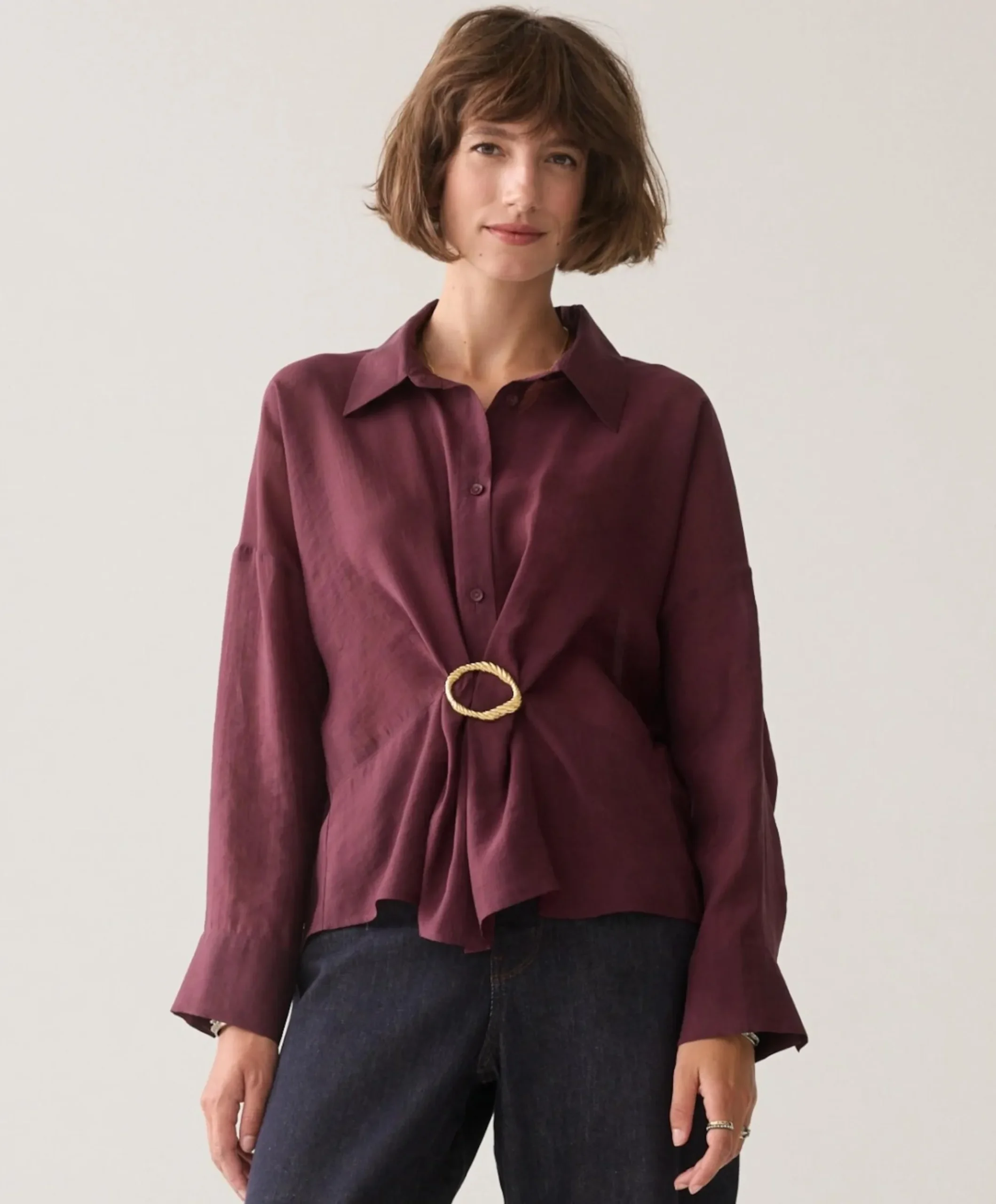 Dames blouse bordeaux