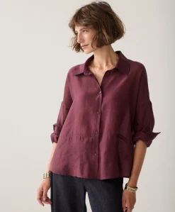 Dames blouse bordeaux
