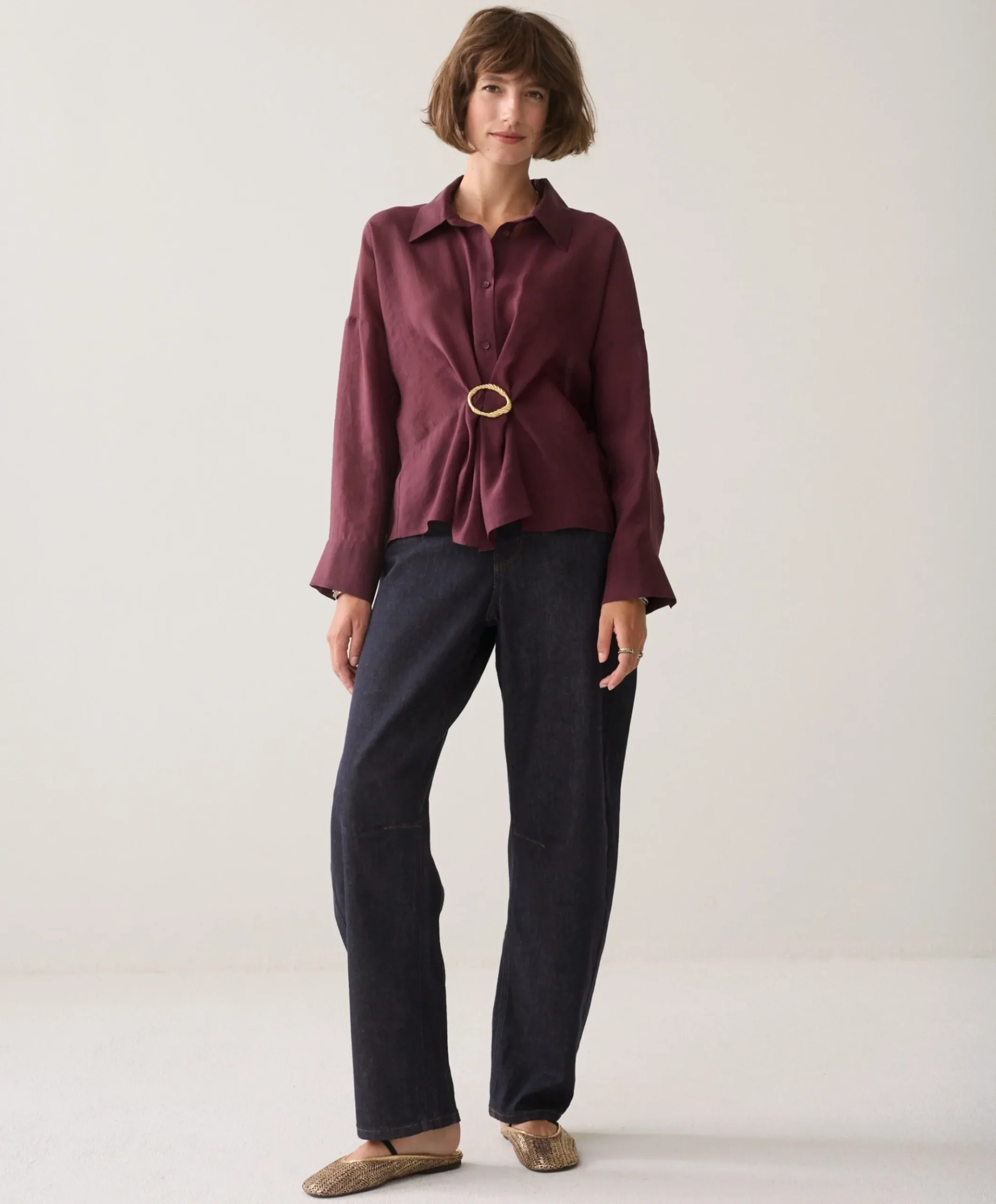 Dames blouse bordeaux