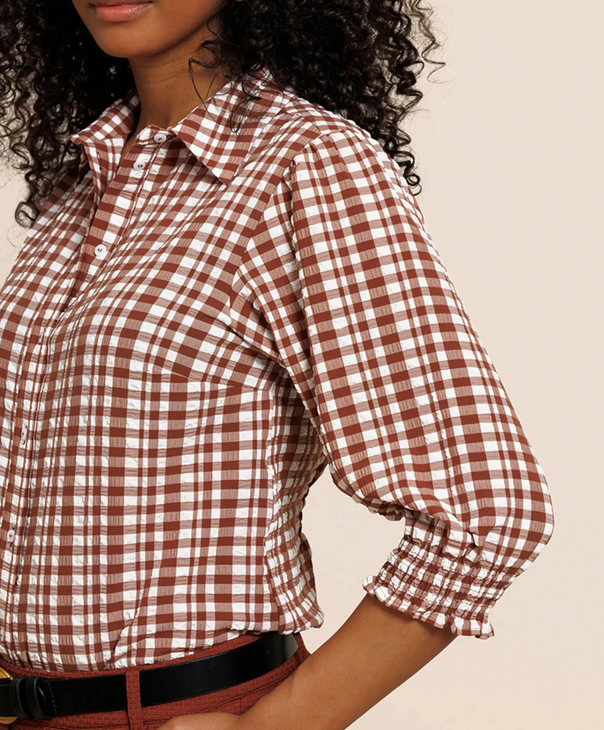 Dames blouse brique