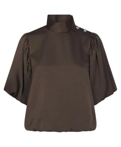 Dames blouse bruin