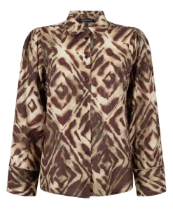 Dames blouse bruin