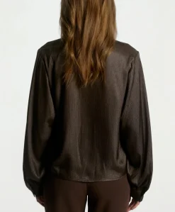 Dames blouse bruin