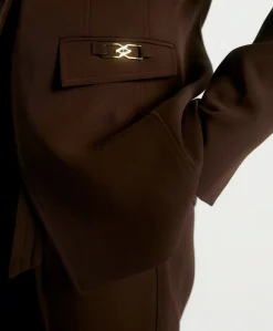 Dames blouse bruin