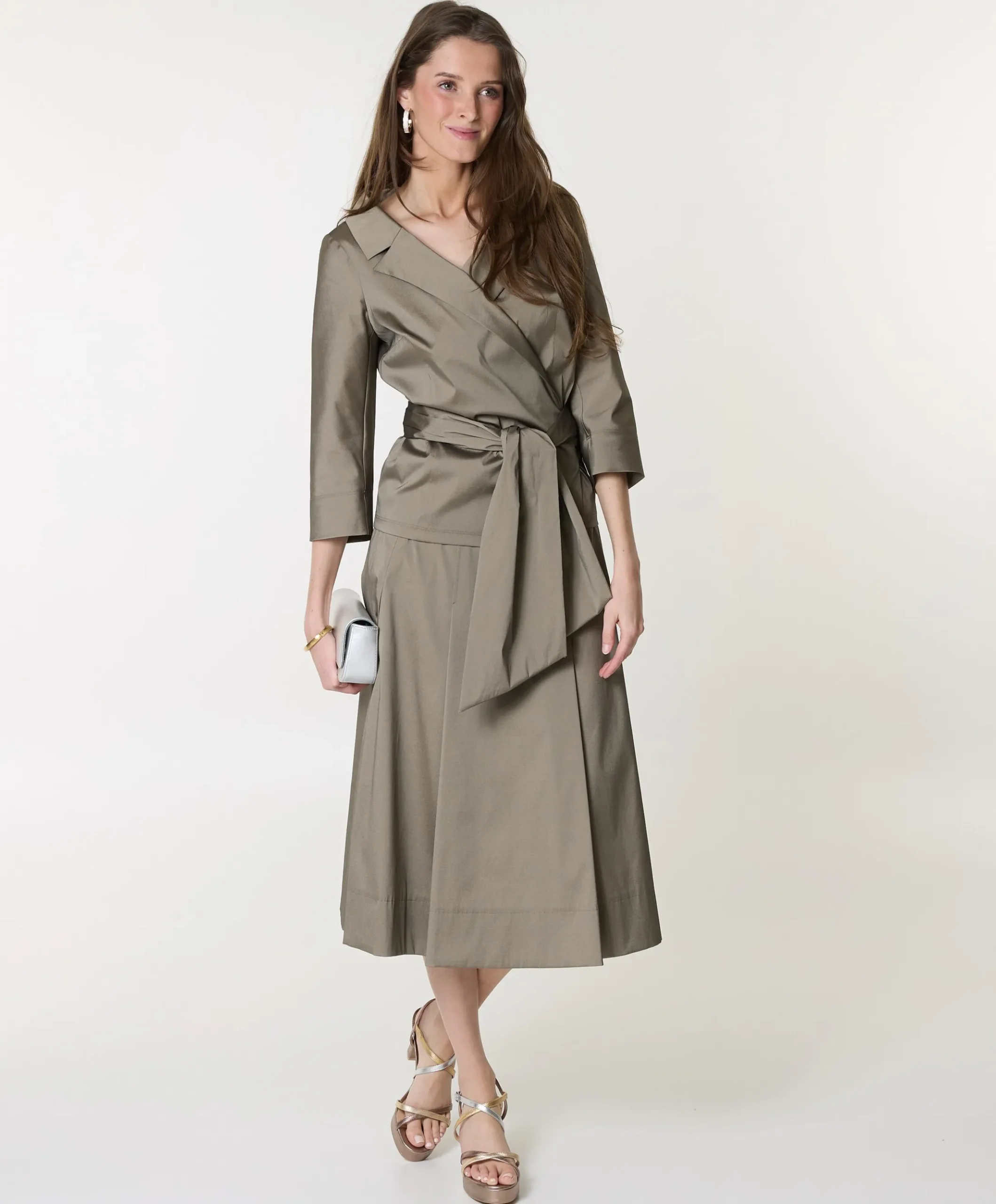 Dames blouse bruin