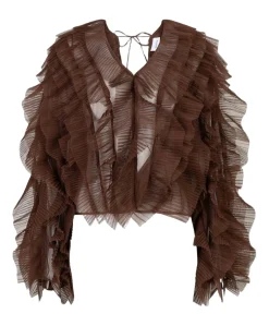 Dames blouse bruin