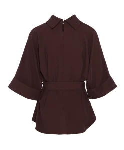 Dames blouse bruin