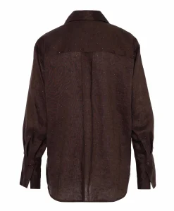 Dames blouse bruin