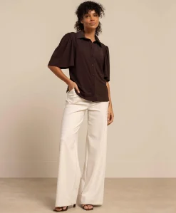 Dames blouse bruin