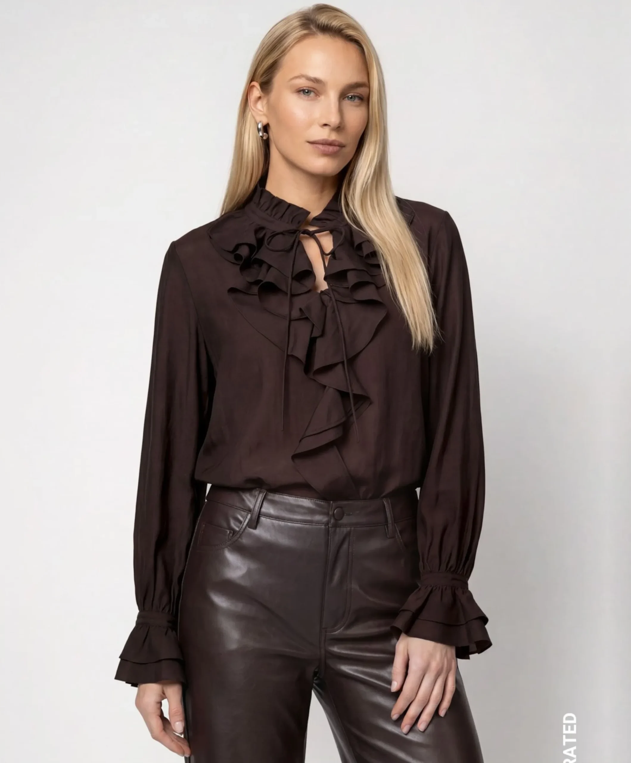 Dames blouse bruin