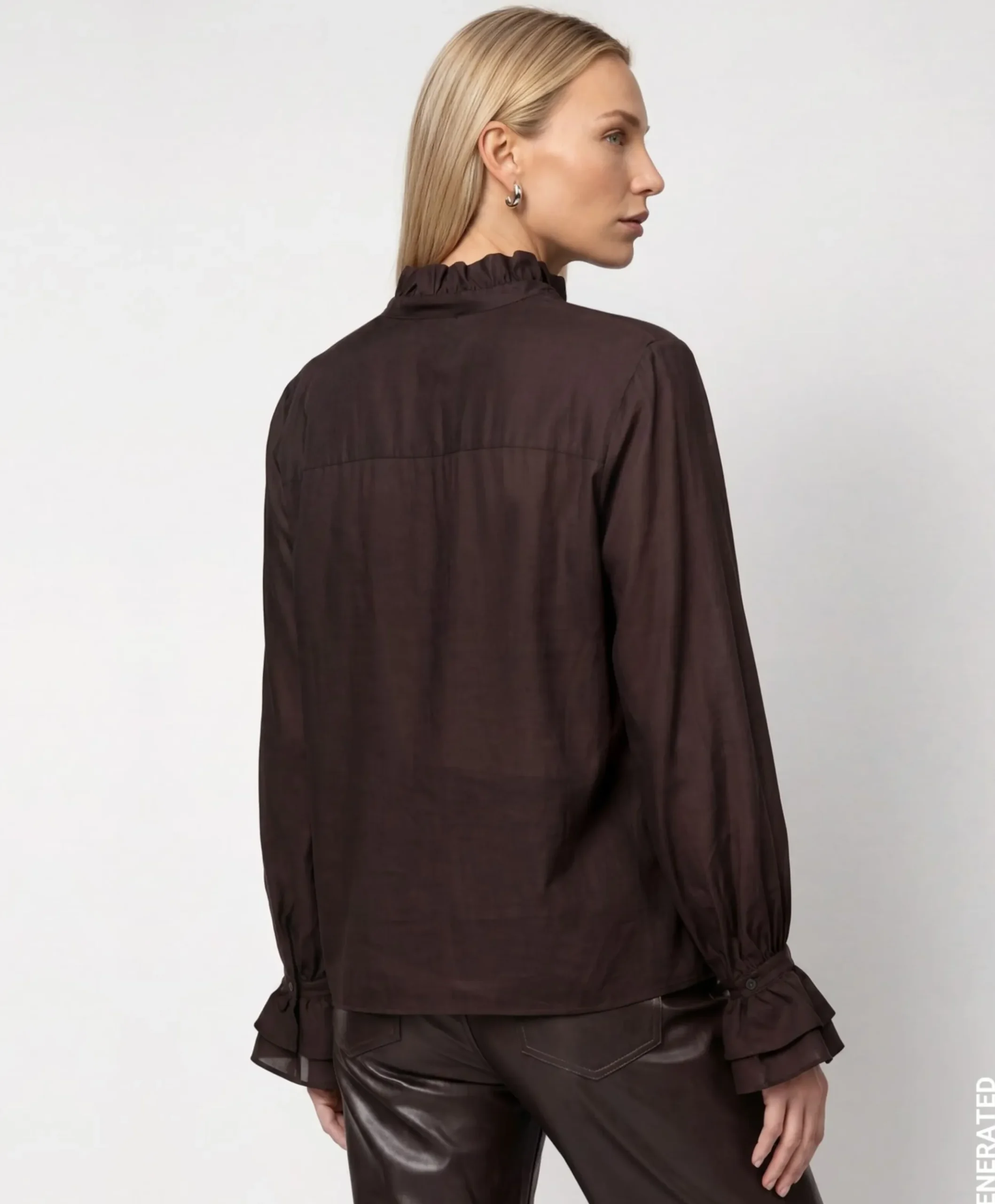 Dames blouse bruin