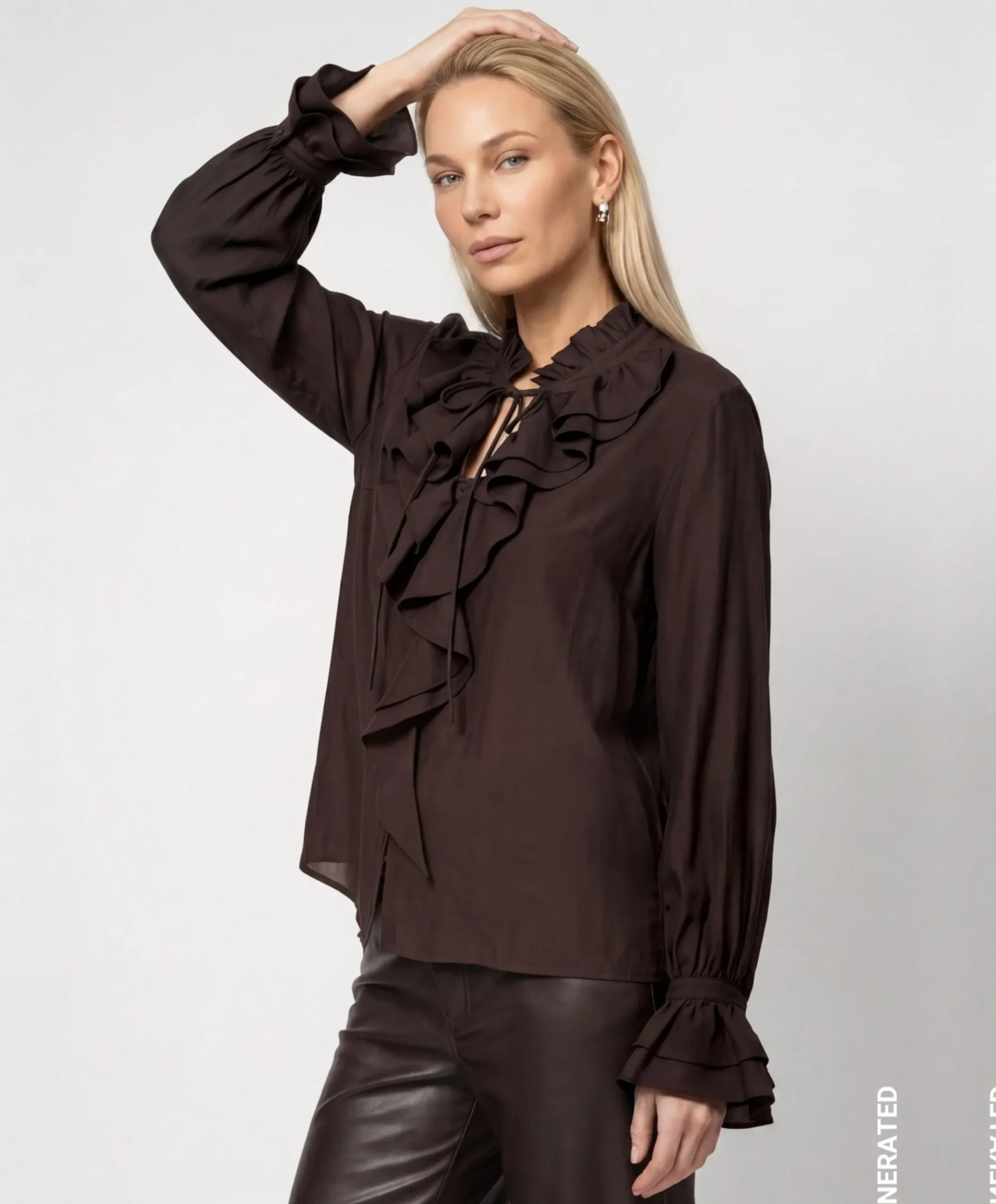 Dames blouse bruin