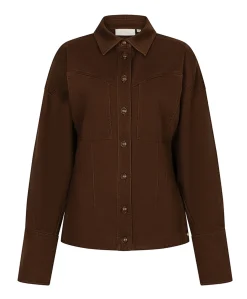 Dames blouse bruin