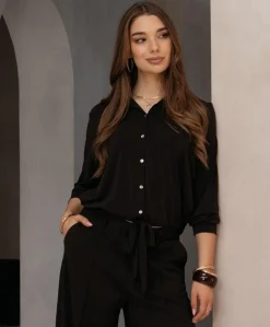 Dames blouse bruin