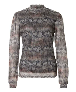 Dames blouse bruin