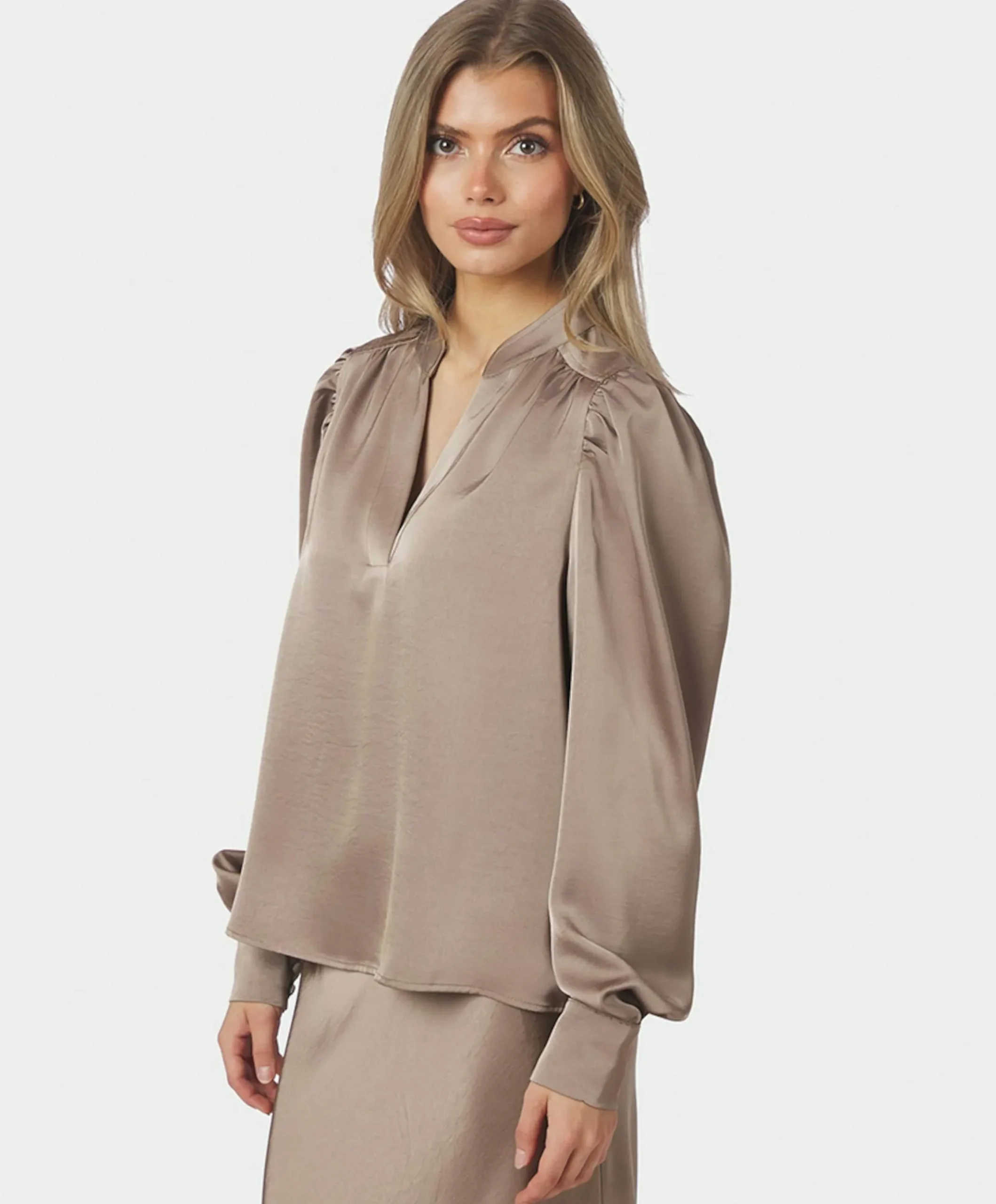 Dames blouse bruin