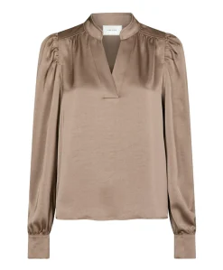 Dames blouse bruin