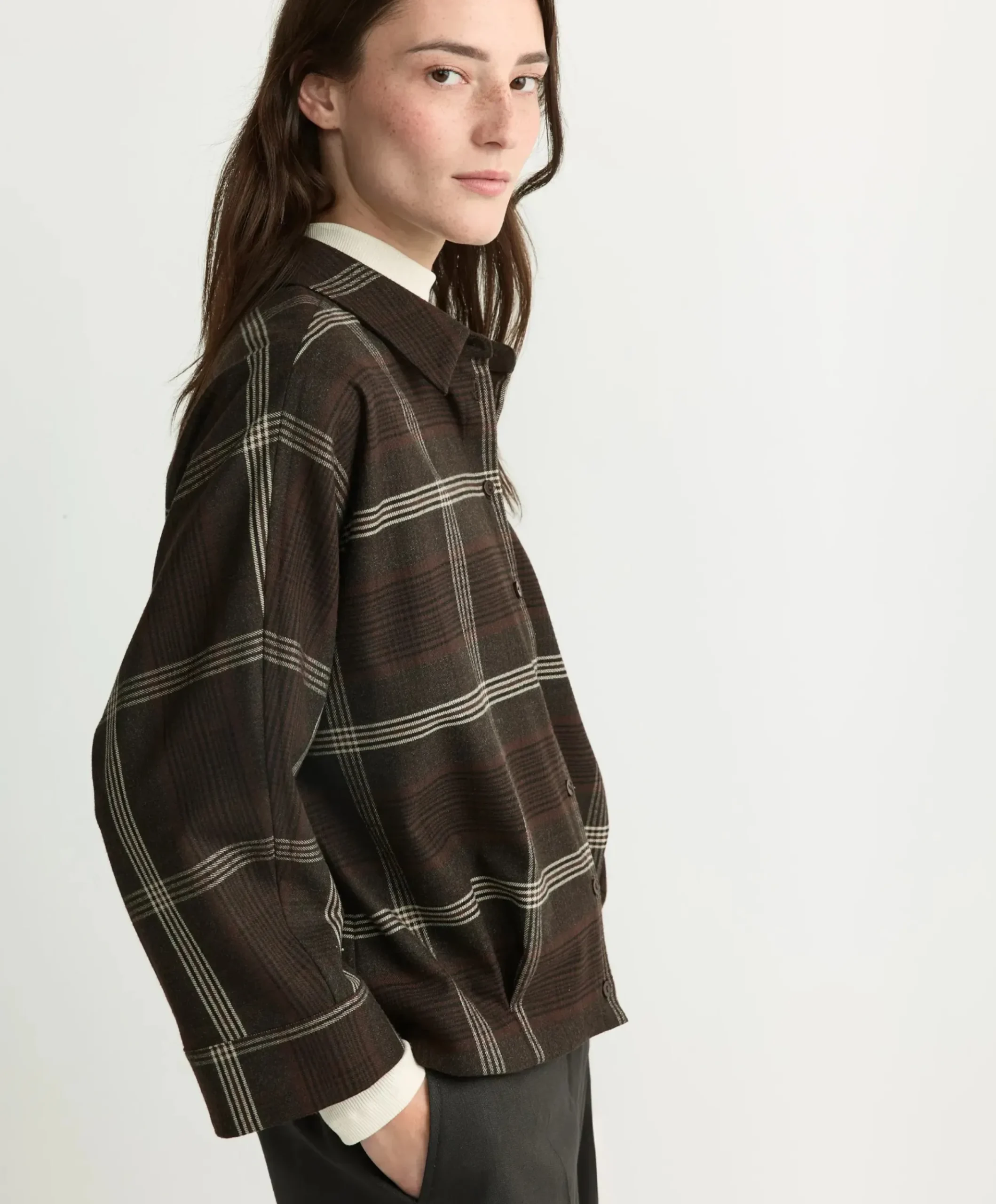 Dames blouse bruin