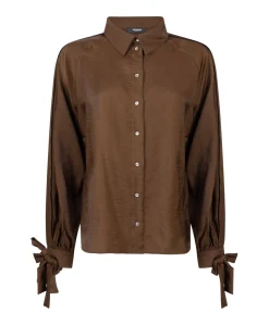 Dames blouse bruin