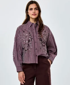 Dames blouse bruin
