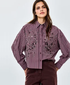 Dames blouse bruin