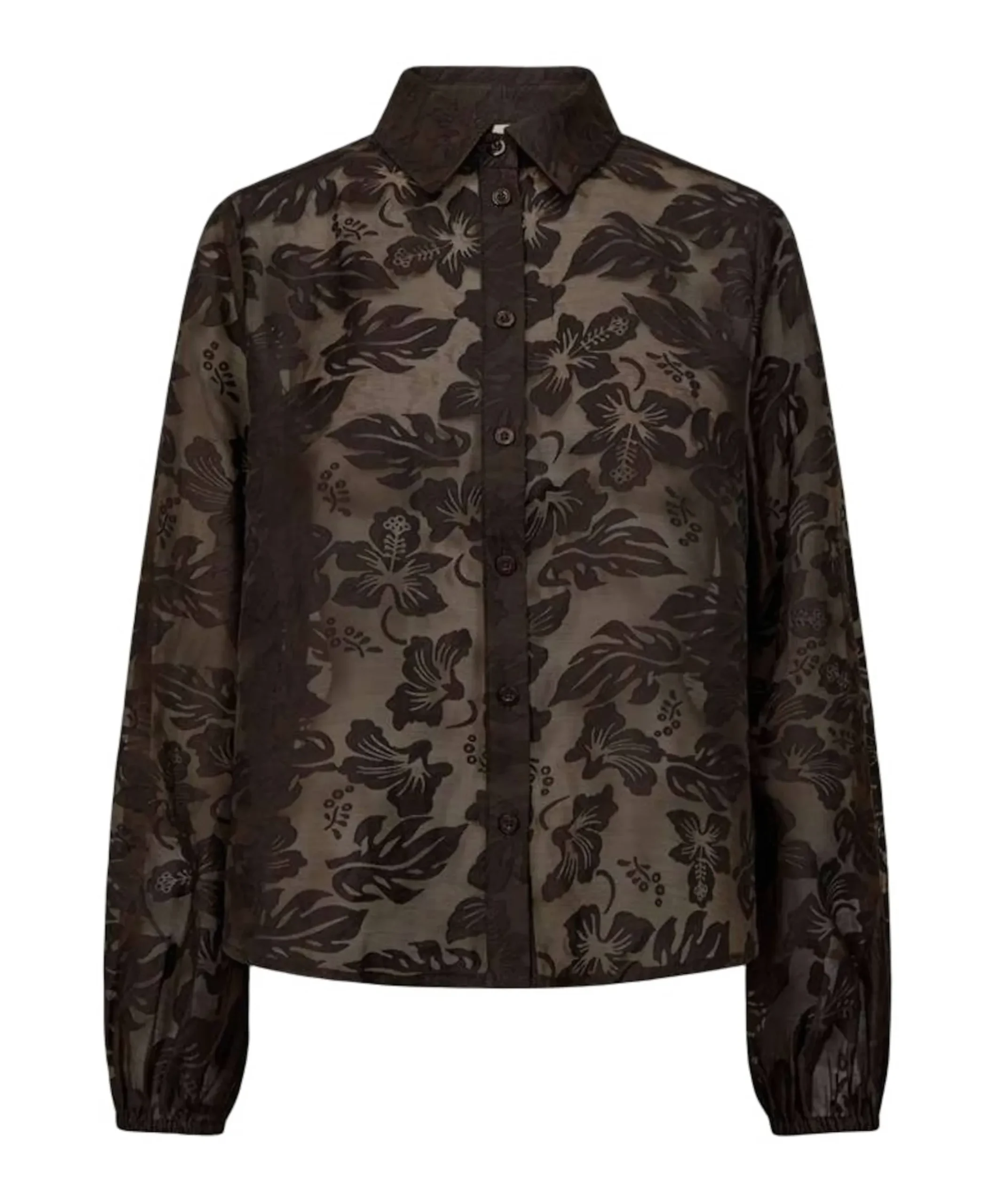 Dames blouse bruin