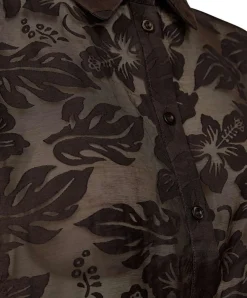 Dames blouse bruin