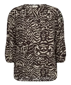 Dames blouse bruin